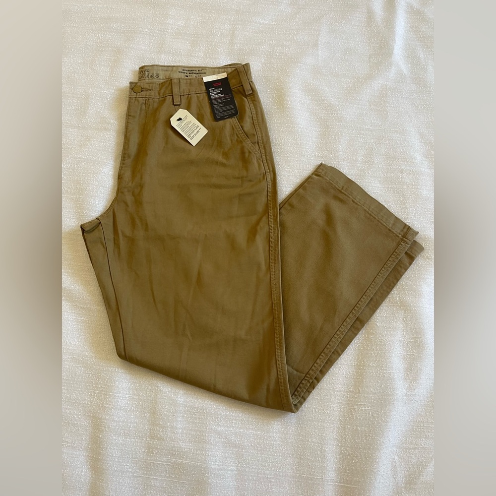 NWT Levi's Men's XX CHINO Authentic Pants Khaki w38 L32 Brown Chinos New